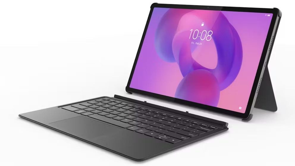 Lenovo Idea Tab Pro (12.7') Bluetooth Keyboard Pack - Storm Grey (ZG38C06017), Built-in-Kickstand, 2-in-1 Pack, POGO Connector, 1 Year Warranty