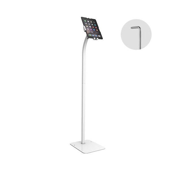 Brateck Universal Anti-Theft tablet floor stand compatible with most 7.9'-11' Tablets-White 220x300x1238mm Anti-Theft Locking Screw, PAD33-02