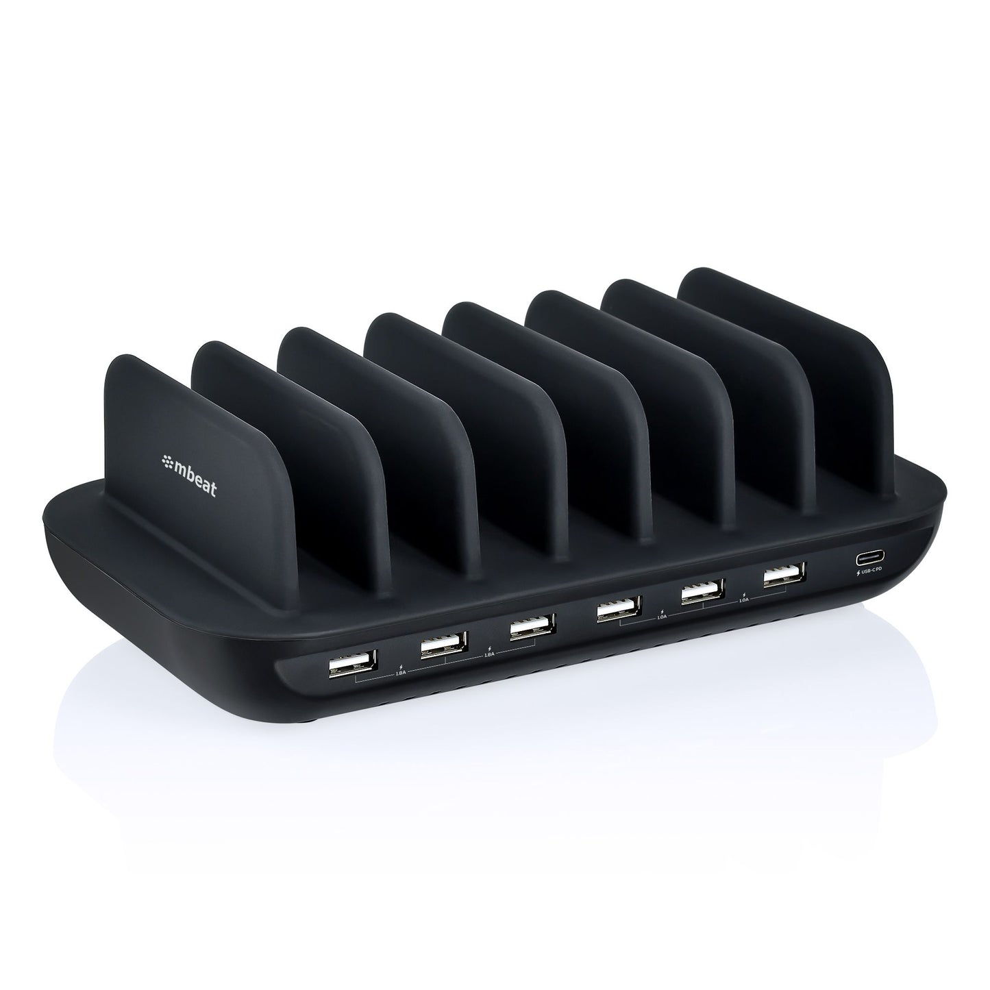 mbeat Gorilla Power 60W 7 Port USB-C & USB Charging Station 6x USB-A 1x USB-C PD Output Power: Total 60W Product Weight: 0.66kg, MB-CHGR-7U
