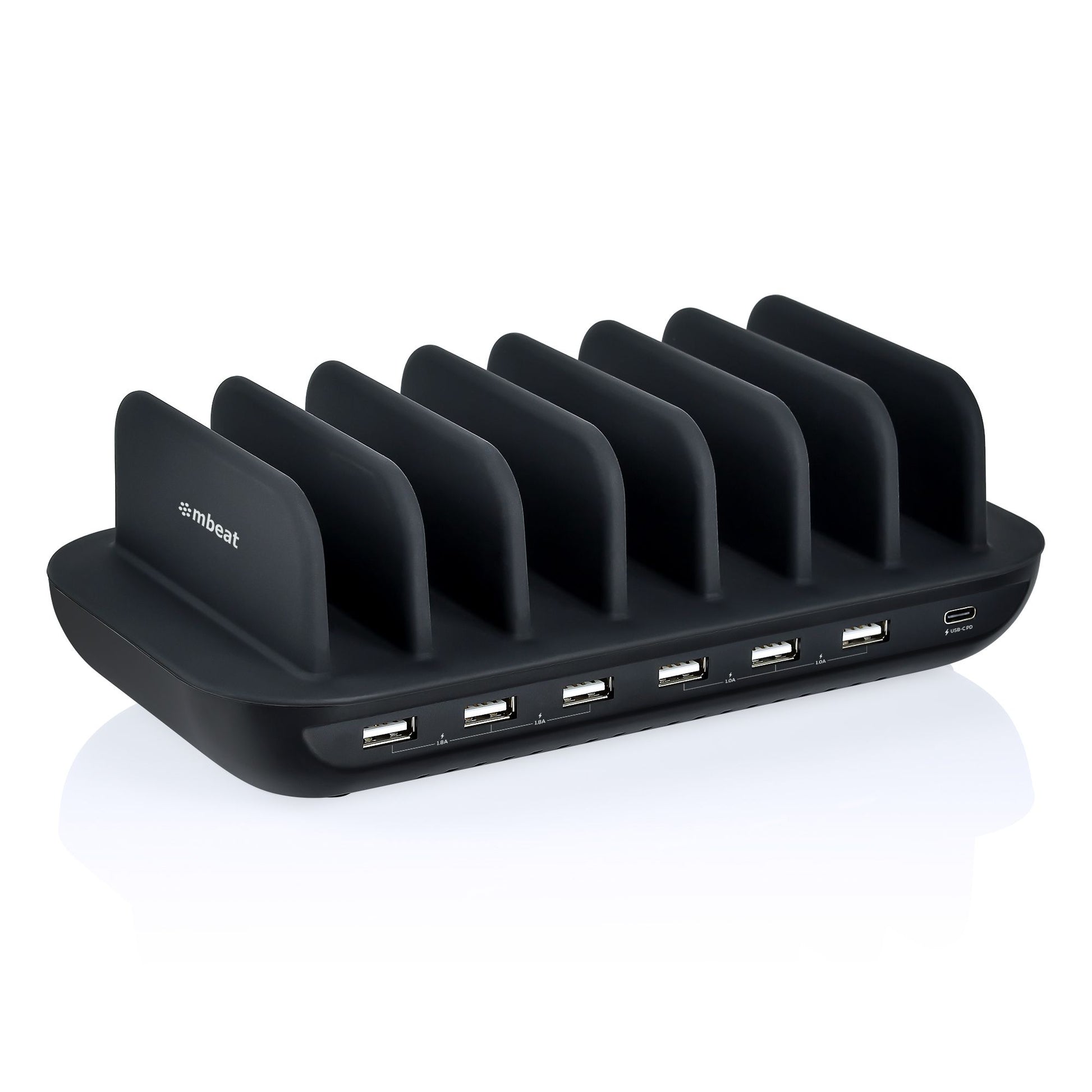 mbeat Gorilla Power 60W 7 Port USB-C & USB Charging Station 6x USB-A 1x USB-C PD Output Power: Total 60W Product Weight: 0.66kg, MB-CHGR-7U