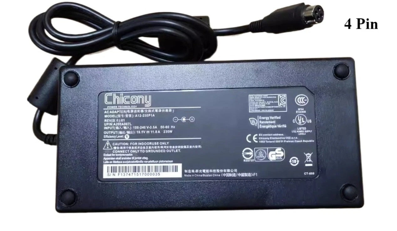 Leader AC ADAPTER 230W 19.5V 11.8A - 4PIN ROUND CONNECTOR, NAC-ADP-P177SM
