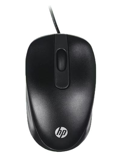 HP USB Wired USB-A Travel Mouse 1000 dpi 3xbutton Multi-OS Windows 7/8/10/11 Chrome OS Android Black 1YR WTY, G1K28AA