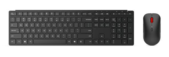 LENOVO Professional Wireless Multi-Mode Pro Keyboard & Mouse Combo Full-Size USB-A Dual Bluetooth 5.3 three-zone DPI US English 3YR WTY, 4X31S04810