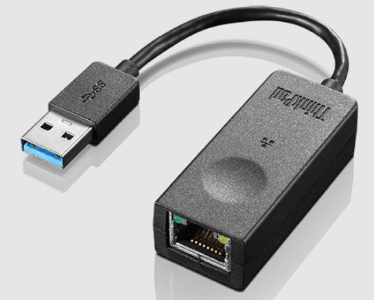 LENOVO ThinkPad USB3.0 to Ethernet Adapter - Connect your Notebook and Desktop to Ethernet Connections, 4X90S91830