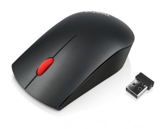 LENOVO Essentials Compact Wireless Mouse - 2.4 GHz Wireless via Nano USB, 1000 DPI, Optical sensor, Supported PC with USB port, 1 Year Warranty, 4Y50R20864