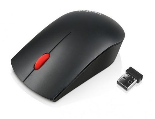 LENOVO Essentials Compact Wireless Mouse - 2.4 GHz Wireless via Nano USB, 1000 DPI, Optical sensor, Supported PC with USB port, 1 Year Warranty, 4Y50R20864