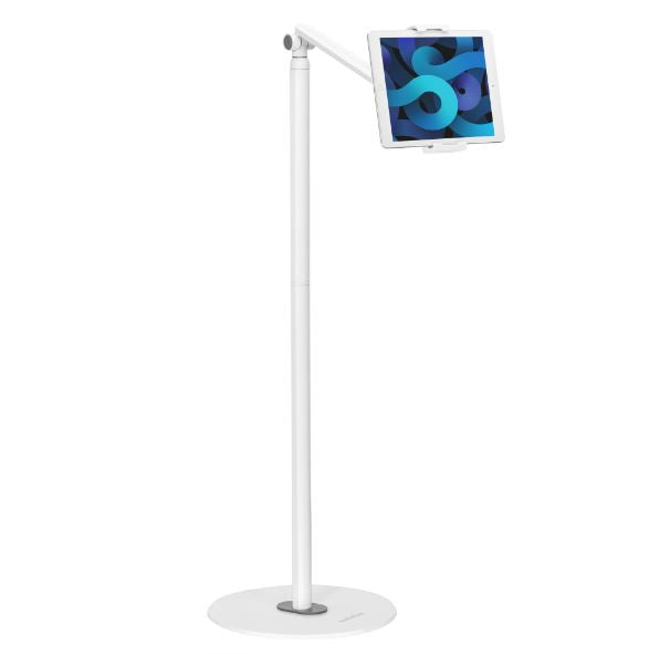 mbeat activiva Universal iPad & Tablet Floor Stand Stand Tall Secure and Robust Freestyle Adjustment Mobile Display Stand Material:Aluminium, Plastic, ACA-TSTD-02WHT