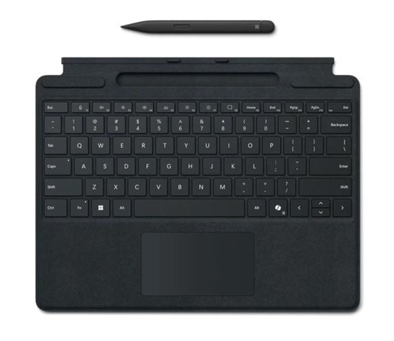 Microsoft Surface Pro 8/9/X/10/11 Business Signature Mechanical & Backlit Key Large Type cover Keyboard Black with Slim Pen, 8X6-00182