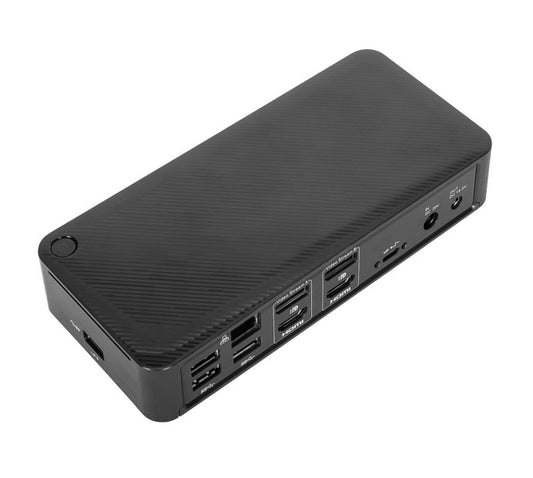 Targus Universal USB-C Dual Video 4K Docking Station with 100W Power Delivery 2x4K UHD@60Hz 2xHDMI2.0 2xDP USB-C 4xUSB-A GLAN Audio Combo, DOCK182AUZ