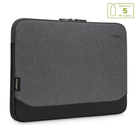 Targus 15.6' -16' Cypress EcoSmart Sleeve for Laptop Notebook Tablet - Up to 15.6', Made with 5 Recycled Plastic Water Bottles - Grey, TBS64702GL