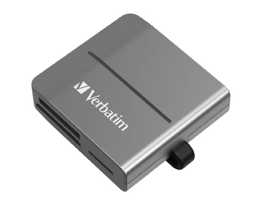 Verbatim USB 3.2 Gen 1 All- in-1 Card Reader SD, SDHC, SDXC, microSD, microSDHC, microSDXC, CF-1, Memory Stick, MS-Pro Duo, xD, and M2., 65678