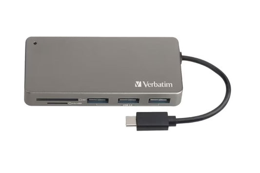 Verbatim USB-C 3.2 Gen 1 Type C Hub / SD, SDHC, SDXC, microSD, microSDHC, and microSDXC Card Reader, 65679