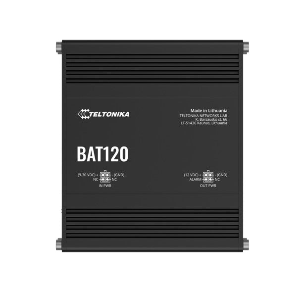 Teltonika Uninterruptable Power Supplies, Two 4-pin DC ports Power Supply, DIN rail and surface mounting options - 6hrs Runtime at Full Load, BAT120000300