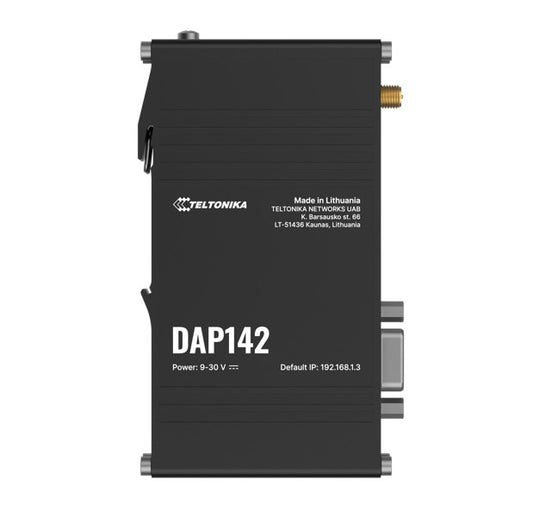 Teltonika DAP142 Industrial Access Point with RS232 & Dual RJ45, Seamless Mesh Wi-Fi 4, Passive PoE & DIN-rail Ready, PSU excluded, DAP142000000