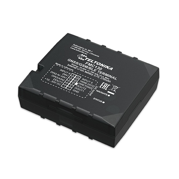 Teltonika Hard Wired Fleet Management System - High Gain GNSS and IoT/GSM Antennas, Internal Backup Battery, FMC1304OXW01