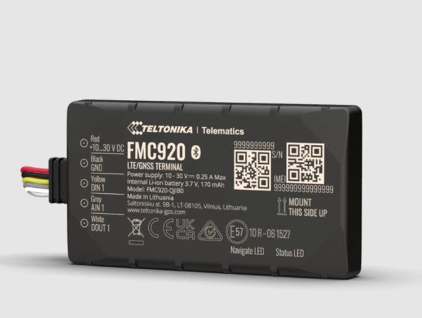Teltonika Most Popular Compact 4G LTE Cat 1 Model for Basic Tracking - Reliable 4G (LTE Cat 1) connection with fallback to 2G (GSM) network, FMC9202MCO01