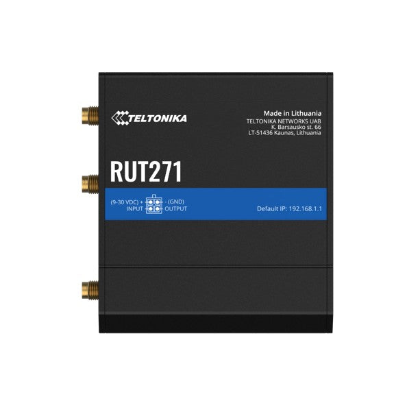 Teltonika RUT271 Redcap 5G Router, Instant LTE Failover, Backward Compatible with 4G LTE Cat 4, Low Latency, High Capacity, PSU included, RUT271002000