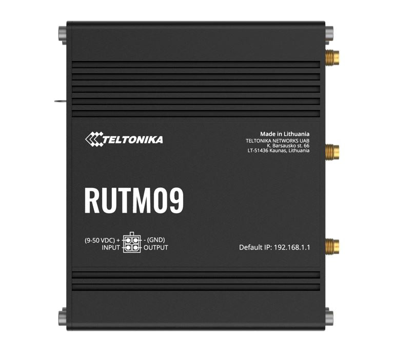 Teltonika RUTM09 wireless 4G LTE, 2 SIM cards, 4 x RJ45 ports, 10/100/1000 Mbps, PSU included, RUTM09000300