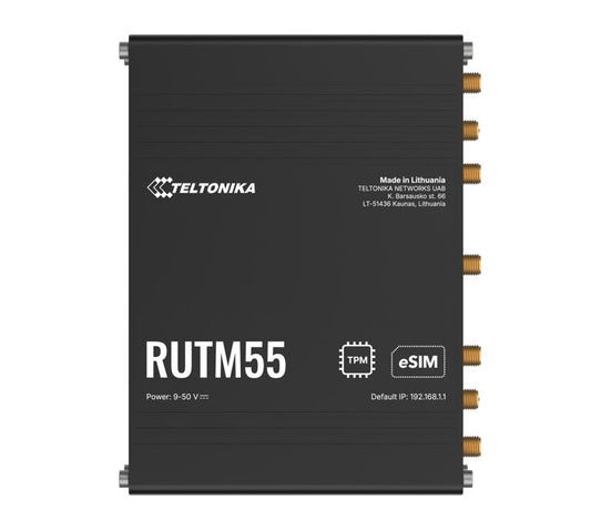 Teltonika RUTM55 Dual 5G Router, Dual SIM & eSIM, Telit 5G Modem, Auto-Failover,, RUTM55000000