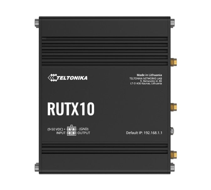Teltonika RUTX10 Professional Ethernet Router, Industrial Ethernet Router/VPN/Firewall (NO-LTE) with Dual Band WiFi 5 802.11ac, PSU included, RUTX10000400