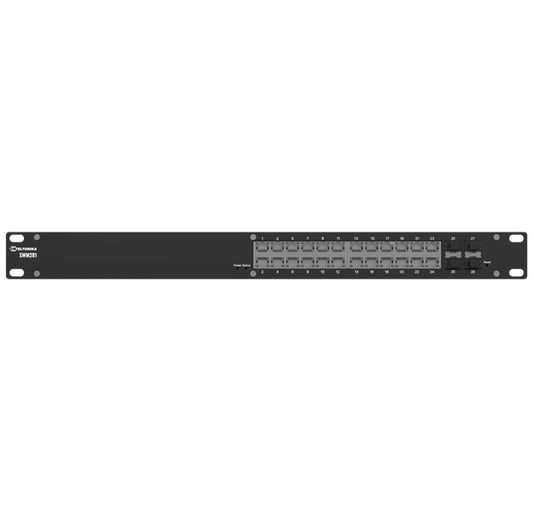Teltonika SWM281 Gigabit Ethernet managed switch, 24 Gigabit Ethernet with 4 SFP ports, VLAN segmentation, 2-year free RMS, SWM281000000