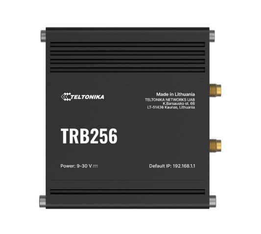 Teltonika TRB256 Industrial IoT Gateway, 4G/LTE(Cat 4), Dual SIM, 450 MHz BAND, Auto-Failover, Backup WAN, Supports DNP3, PSU excluded, TRB256000200