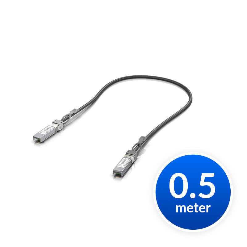 Ubiquiti SFP+ Direct Attach Cable, 10Gbps DAC Cable, 10Gbps Throughput Rate, 0.5m Length, UACC-DAC-SFP10-0.5M
