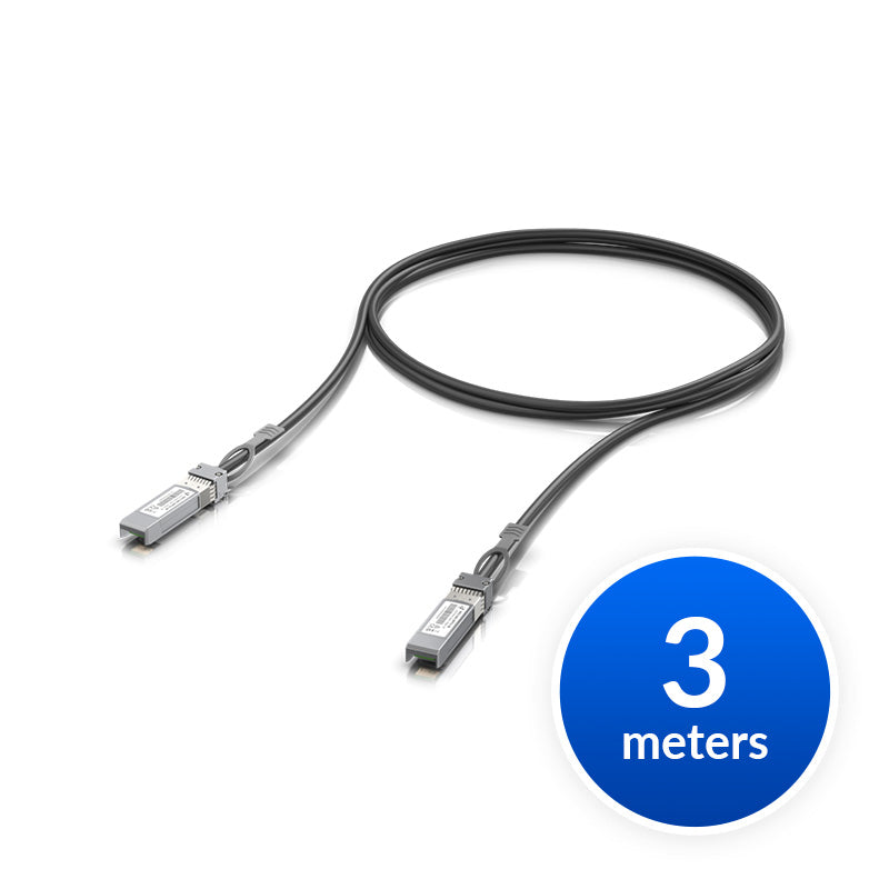 Ubiquiti SFP28 Direct Attach Cable, 25Gbps DAC Cable, 25Gbps Throughput Rate, 3m Length, UACC-DAC-SFP28-3M