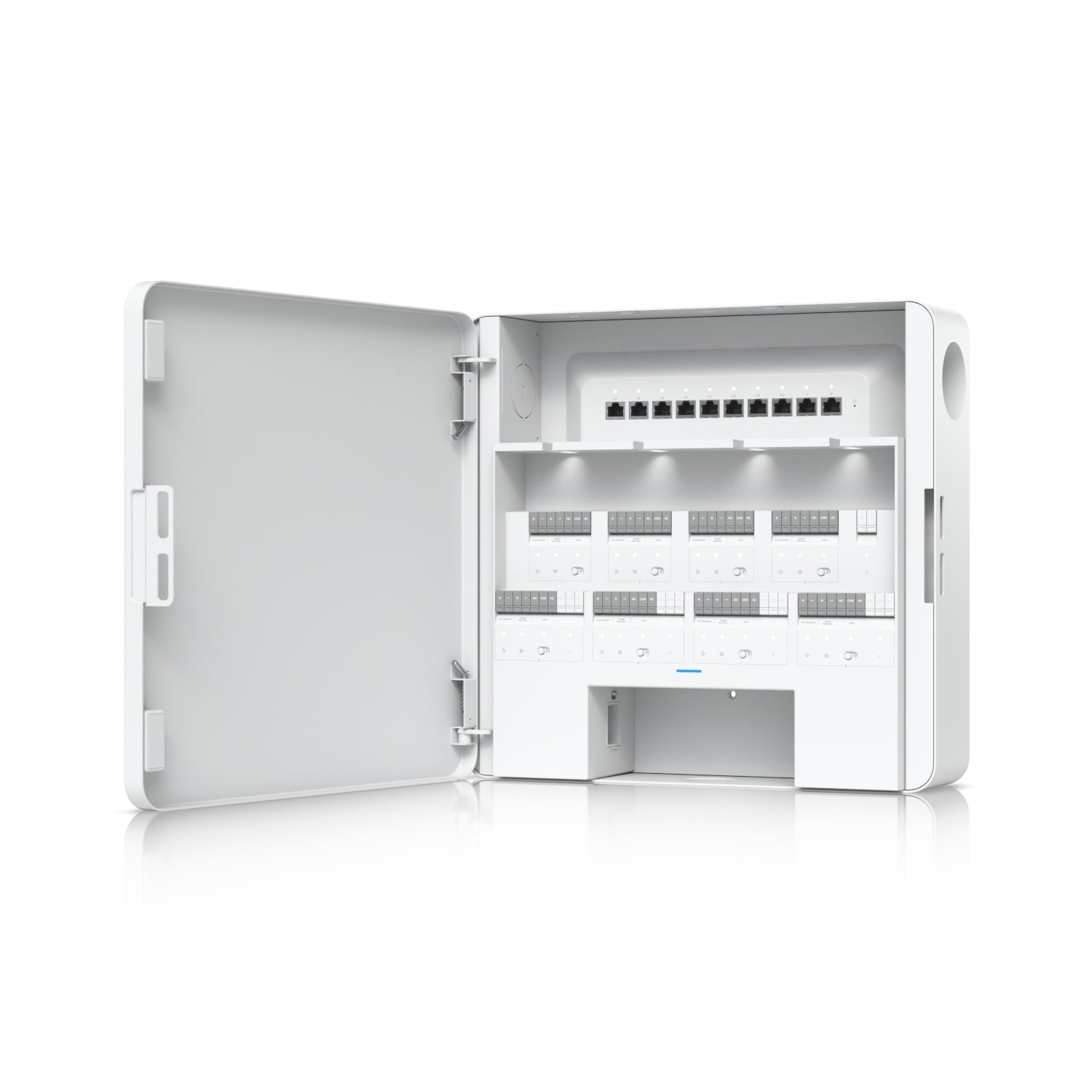 Ubiquiti Enterprise Access Hub, With Entry And Exit Control to Eight Doors, Battery Backup Support,(8) Lock terminals (12V or Dry), EAH-8