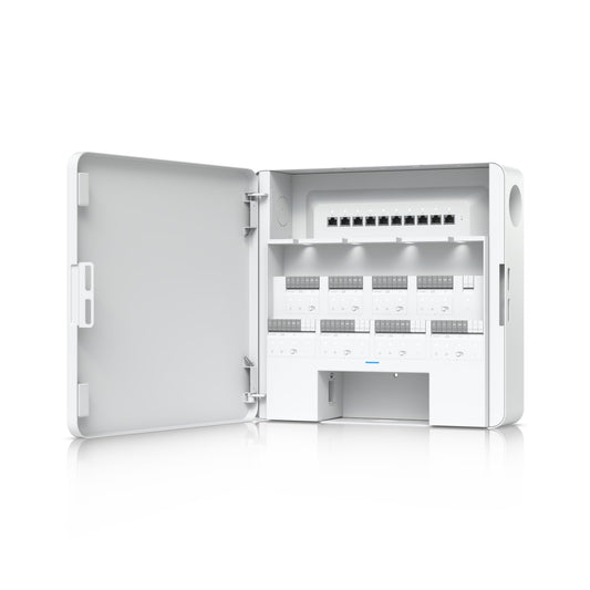 Ubiquiti Enterprise Access Hub, With Entry And Exit Control to Eight Doors, Battery Backup Support,(8) Lock terminals (12V or Dry), EAH-8