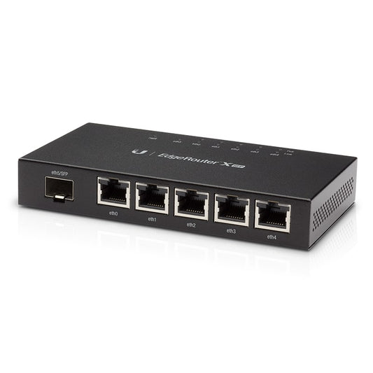 Ubiquiti EdgeRoute Advanced Gigabit Ethernet Router - Compact Powerful Router Sporting,5 Gigabit RJ45 Ports Passive PoE Support& SFP,, ER-X-SFP