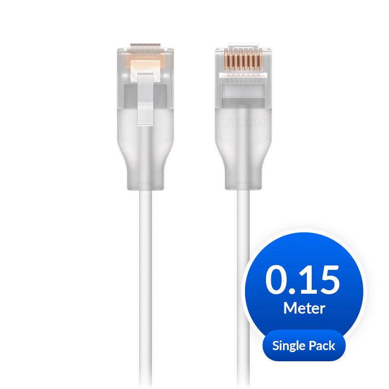 Ubiquiti UniFi Etherlighting Patch Cable, Single Unit, Indoor, Length 0.15m, White/Translucent, UACC-Cable-Patch-EL-0.15M-W