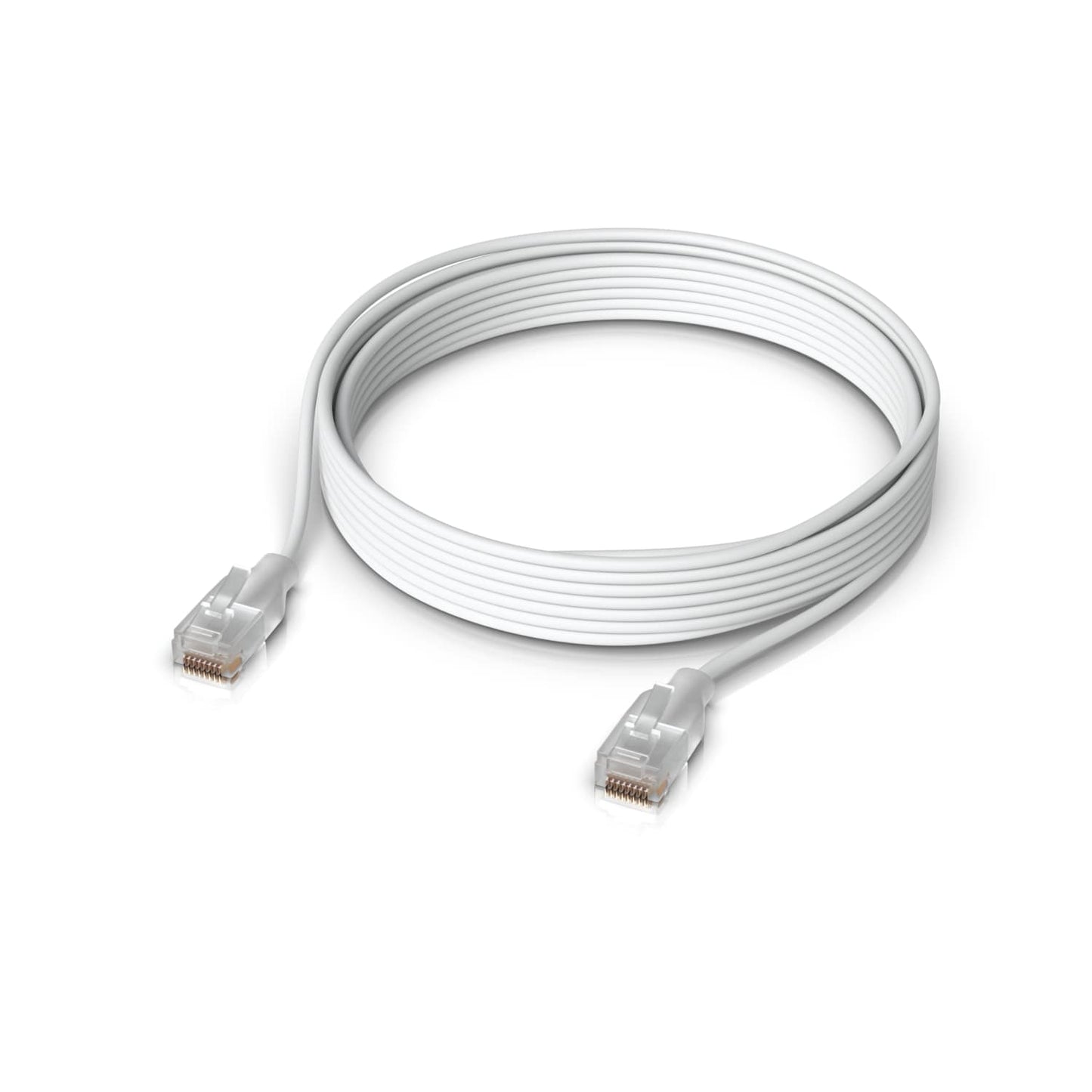 Ubiquiti UniFi Etherlighting Patch Cable, Length 8M, White, Nano-thin patch cable with 10 GbE support, designed to showcase Etherlighting effects., UACC-Cable-Patch-EL-8M-W