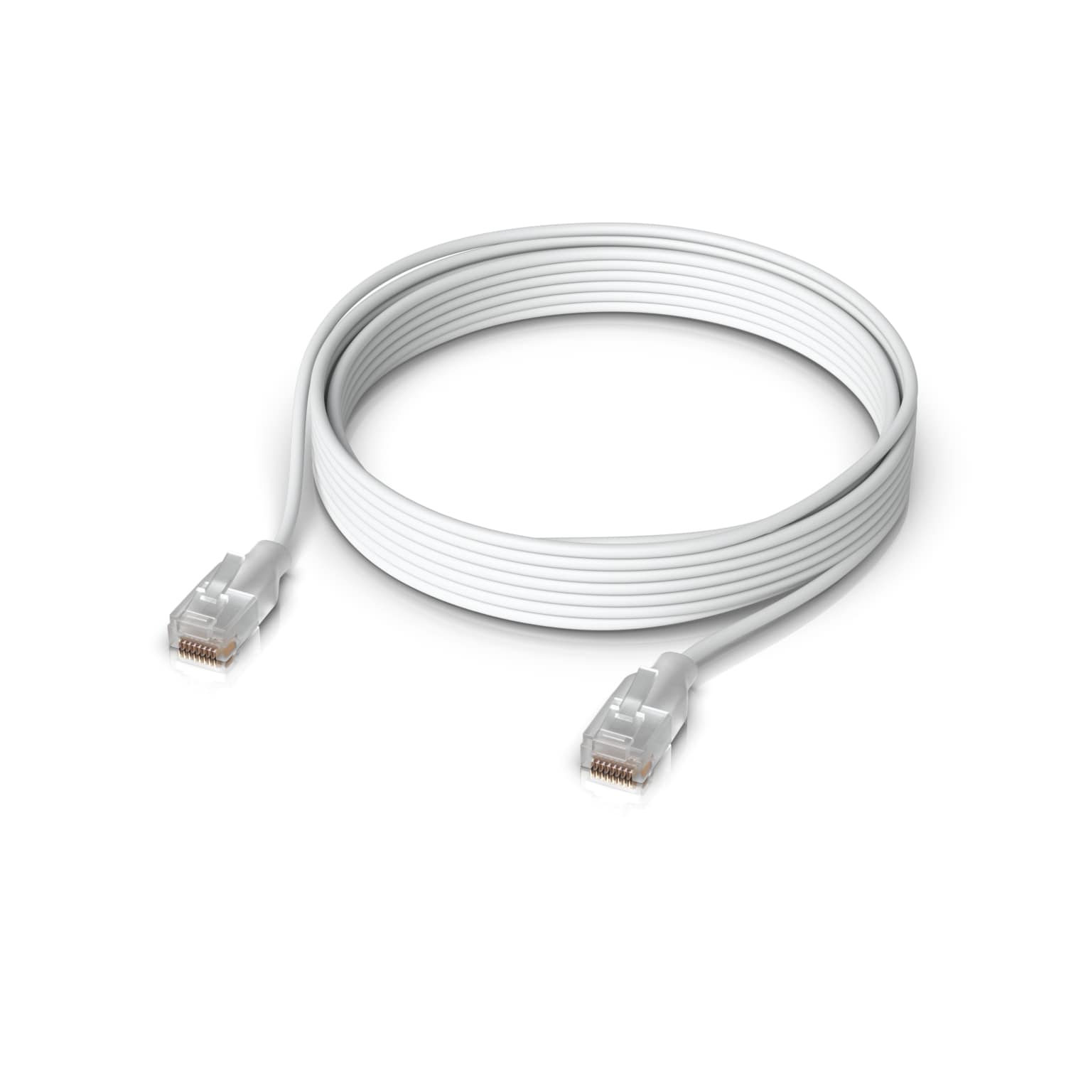 Ubiquiti UniFi Etherlighting Patch Cable, Length 8M, White, Nano-thin patch cable with 10 GbE support, designed to showcase Etherlighting effects., UACC-Cable-Patch-EL-8M-W