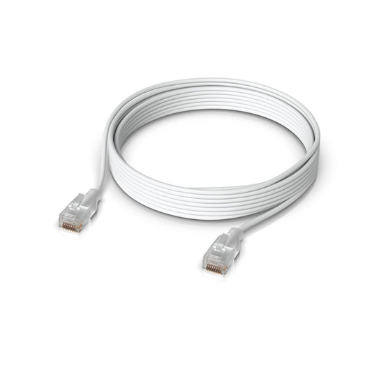 Ubiquiti UniFi Etherlighting Patch Cable, Length 8M, White, Nano-thin patch cable with 10 GbE support, designed to showcase Etherlighting effects., UACC-Cable-Patch-EL-8M-W