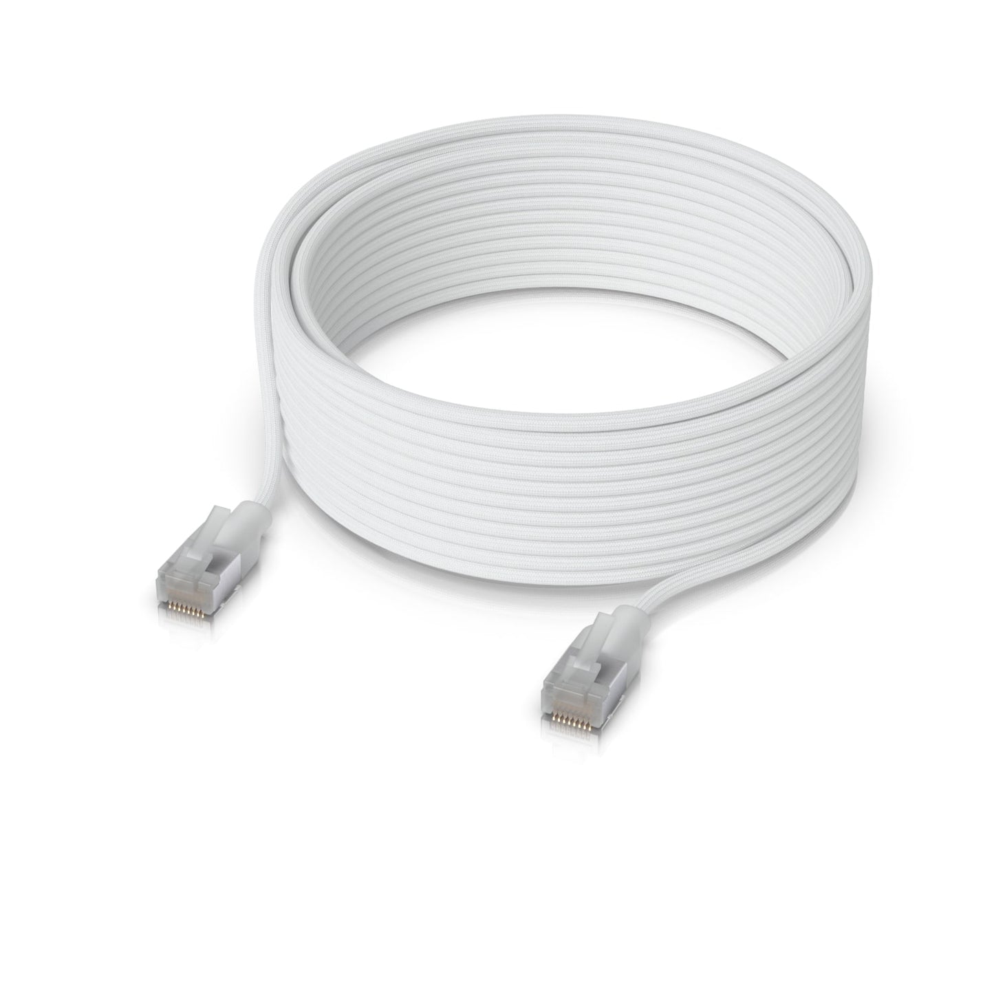 Ubiquiti UniFi Premium Patch Cable, 15M, White, Ultra-thin Braided Patch Cable, Designed And Optimized For 10 GbE Networking., UACC-Cable-Patch-EL-C6A-15M-W