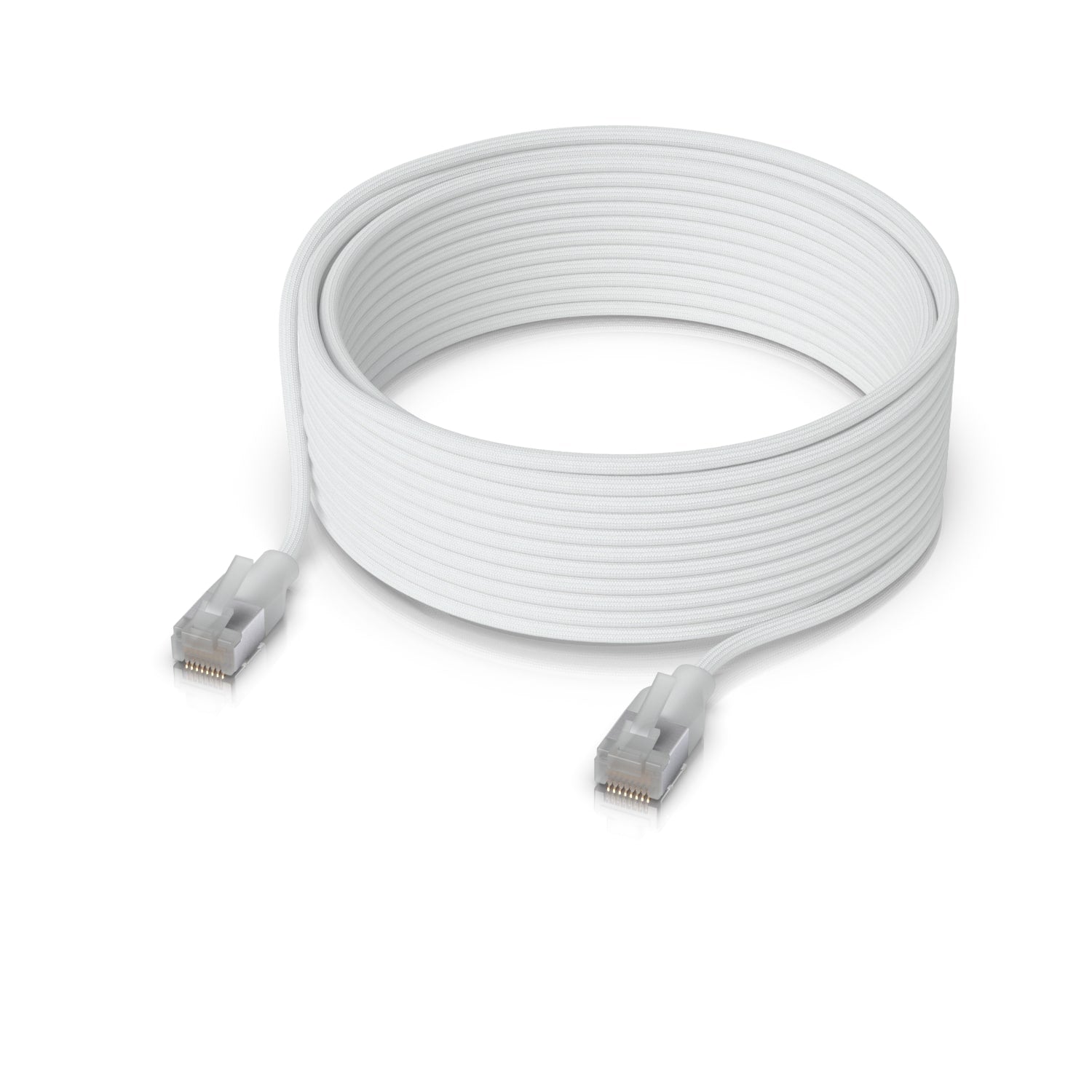 Ubiquiti UniFi Premium Patch Cable, 15M, White, Ultra-thin Braided Patch Cable, Designed And Optimized For 10 GbE Networking., UACC-Cable-Patch-EL-C6A-15M-W