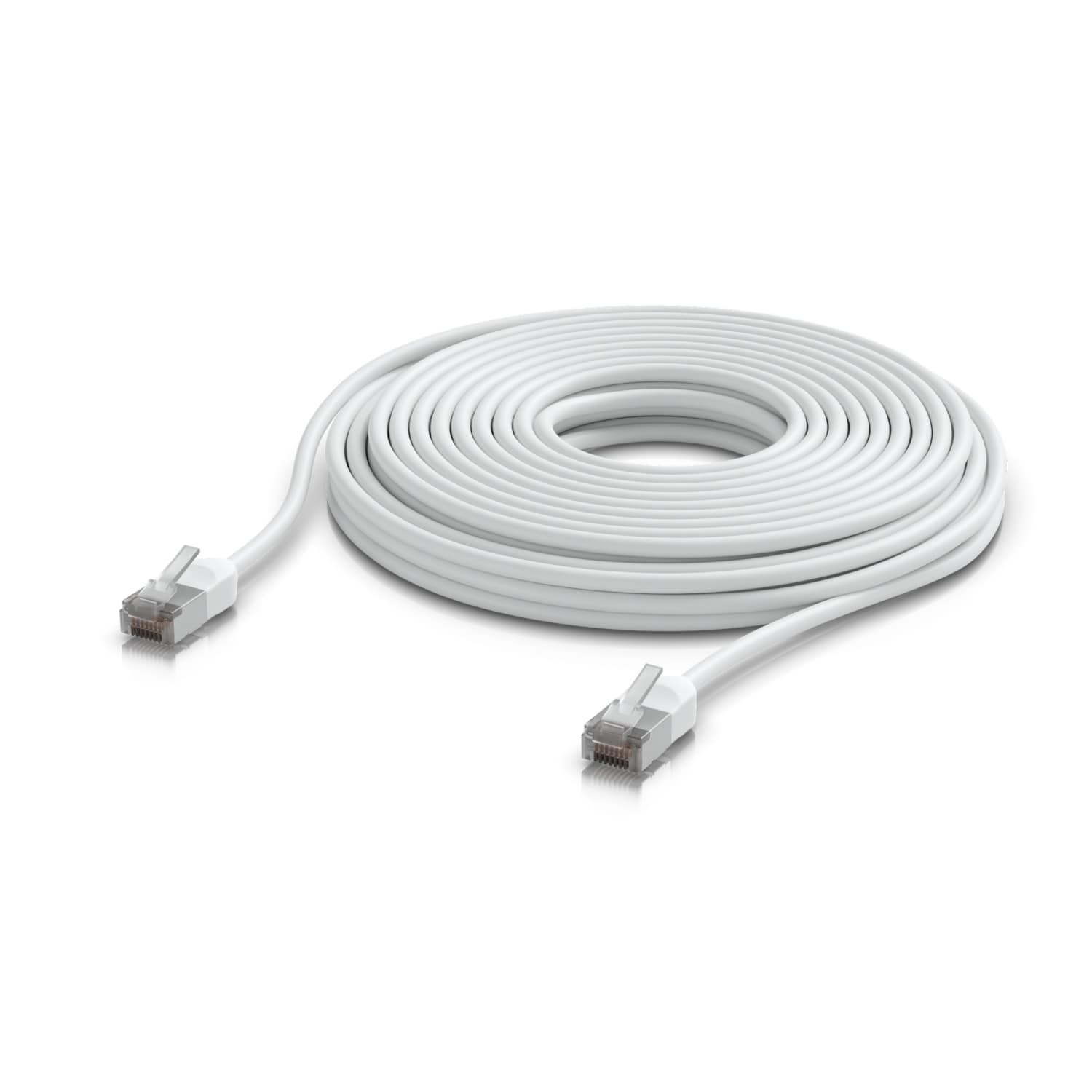 Ubiquiti UniFi Premium Patch Cable Outdoor, 12M, White, Ultra-thin, Rugged, Shielded Patch, Designed &Optimized, For 10 GbE networking, 2Yr Warr, UACC-Cable-Patch-Outdoor-C6A-12M-W