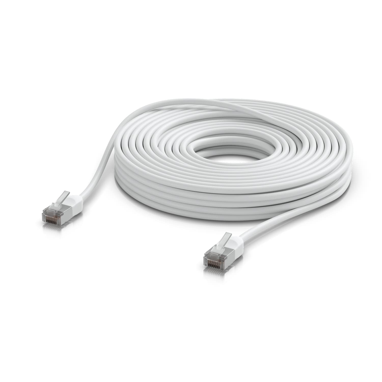 Ubiquiti UniFi Premium Patch Cable Outdoor, 15M, White, Ultra-thin, Rugged, Shielded Patch, Designed &Optimized, For 10 GbE networking, 2Yr Warr, UACC-Cable-Patch-Outdoor-C6A-15M-W