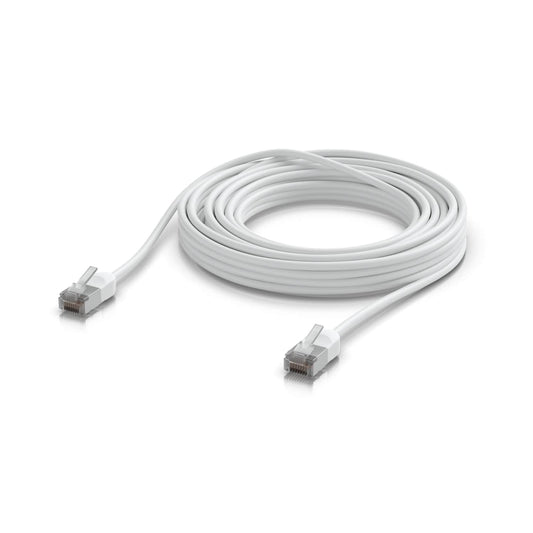 Ubiquiti UniFi Premium Patch Cable Outdoor, 8M, White, Ultra-thin, Rugged, Shielded Patch, Designed &Optimized, For 10 GbE networking, UACC-Cable-Patch-Outdoor-C6A-8M-W