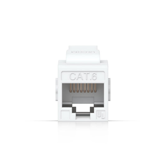 Ubiquiti Cat6 Keystone Coupler, 12-Pack, White, Pass-Through Cat6 Keystone Coupler For Connecting Pre-Terminated Ethernet Cables Seamlessly., UACC-Keystone-Coupler-C6