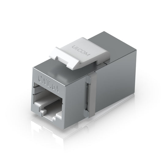 Ubiquiti Pass-through Cat6A Keystone Coupler, 12-Pack, For Connecting Pre-terminated Ethernet Cables Seamlessly, UACC-Keystone-Coupler-C6A
