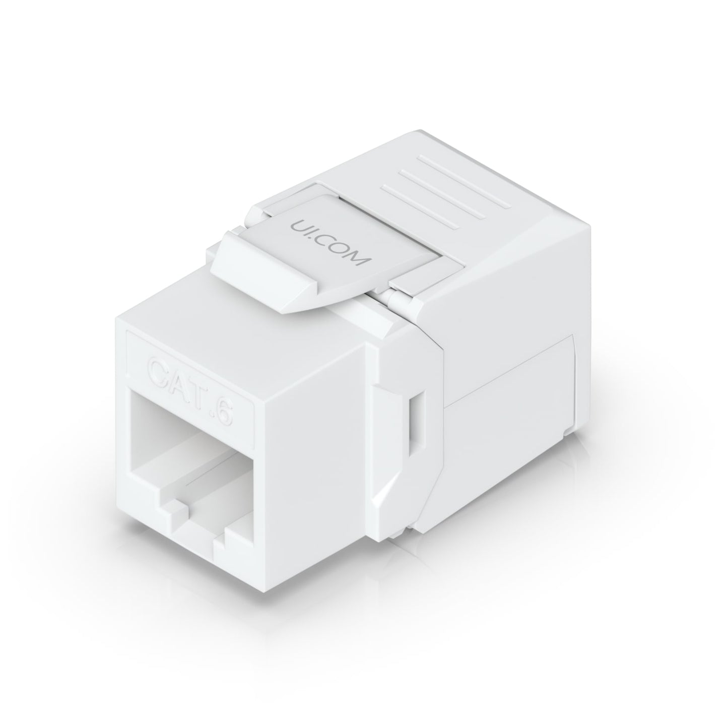 Ubiquiti Cat6 Keystone Jack, 12-Pack, White, Toolless Keystone For Terminating A Cat6 Ethernet Jack Without The Use Of A Punch-Down Or Crimping Tool, UACC-Keystone-Jack-C6