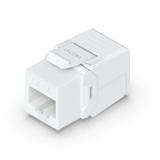 Ubiquiti Cat6 Keystone Jack, 12-Pack, White, Toolless Keystone For Terminating A Cat6 Ethernet Jack Without The Use Of A Punch-Down Or Crimping Tool, UACC-Keystone-Jack-C6