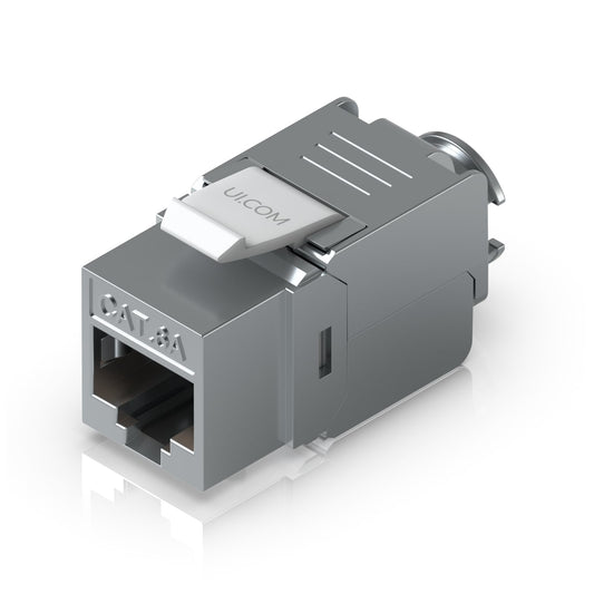 Ubiquiti Cat6A Toolless Keystone Jack, 12-Pack, For Terminating Cat6A Ethernet Jack Without The Use Of Punch-down/ Crimping Tool, UACC-Keystone-Jack-C6A