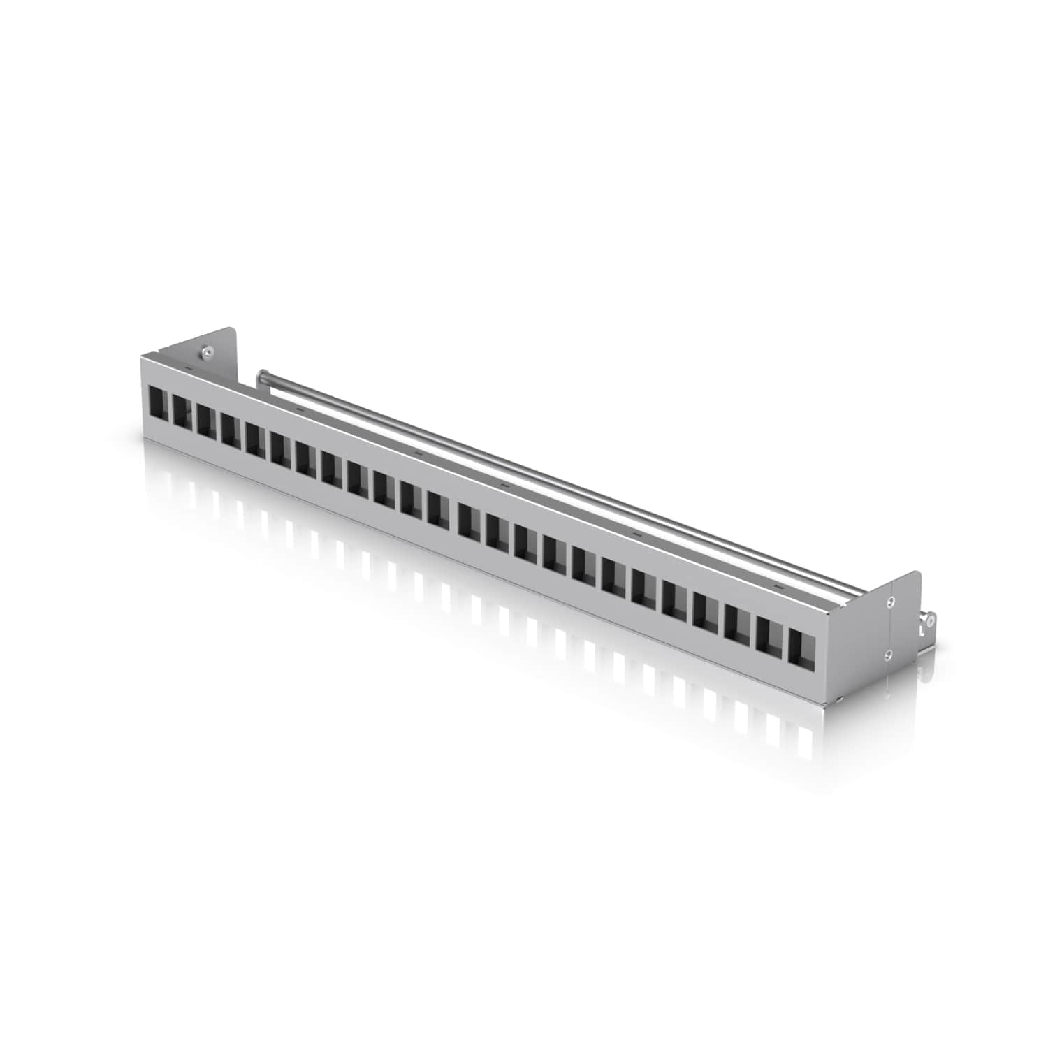 Ubiquiti 24-Port Blank Keystone Patch Panel, Silver, 1U 24-port, Ideal for Keystone Module Installation, UACC-Rack-Panel-Patch-Blank-24