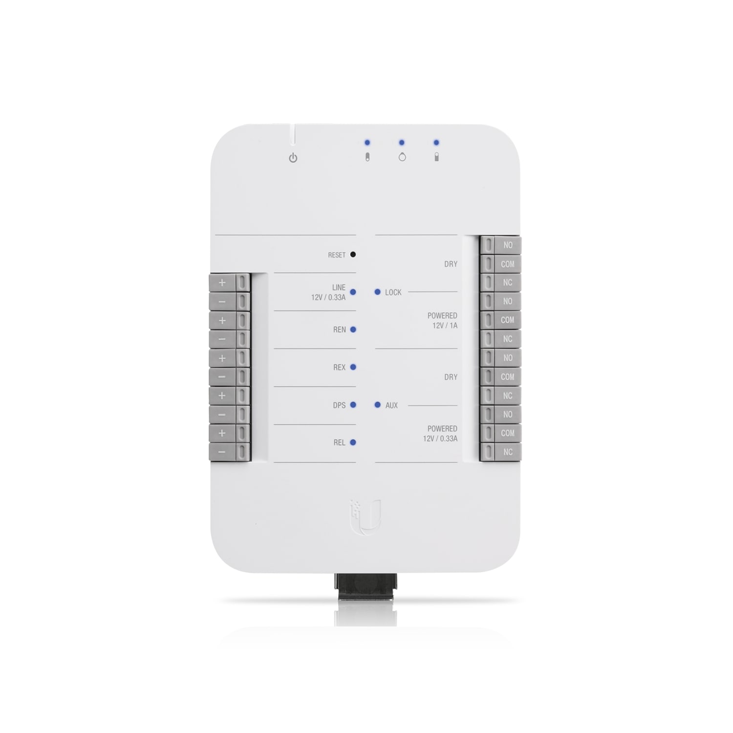 Ubiquiti UniFi Access Door Hub，Single Door Entry Mechanism，PoE Power, Support UA-LITE& UA-PRO,Four Inputs &12v Dry Relays for Most Door Lock, UA-HUB-Door