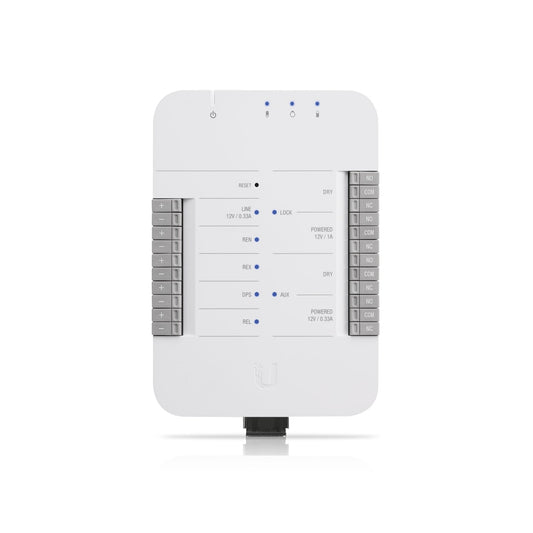 Ubiquiti UniFi Access Door Hub，Single Door Entry Mechanism，PoE Power, Support UA-LITE& UA-PRO,Four Inputs &12v Dry Relays for Most Door Lock, UA-HUB-Door