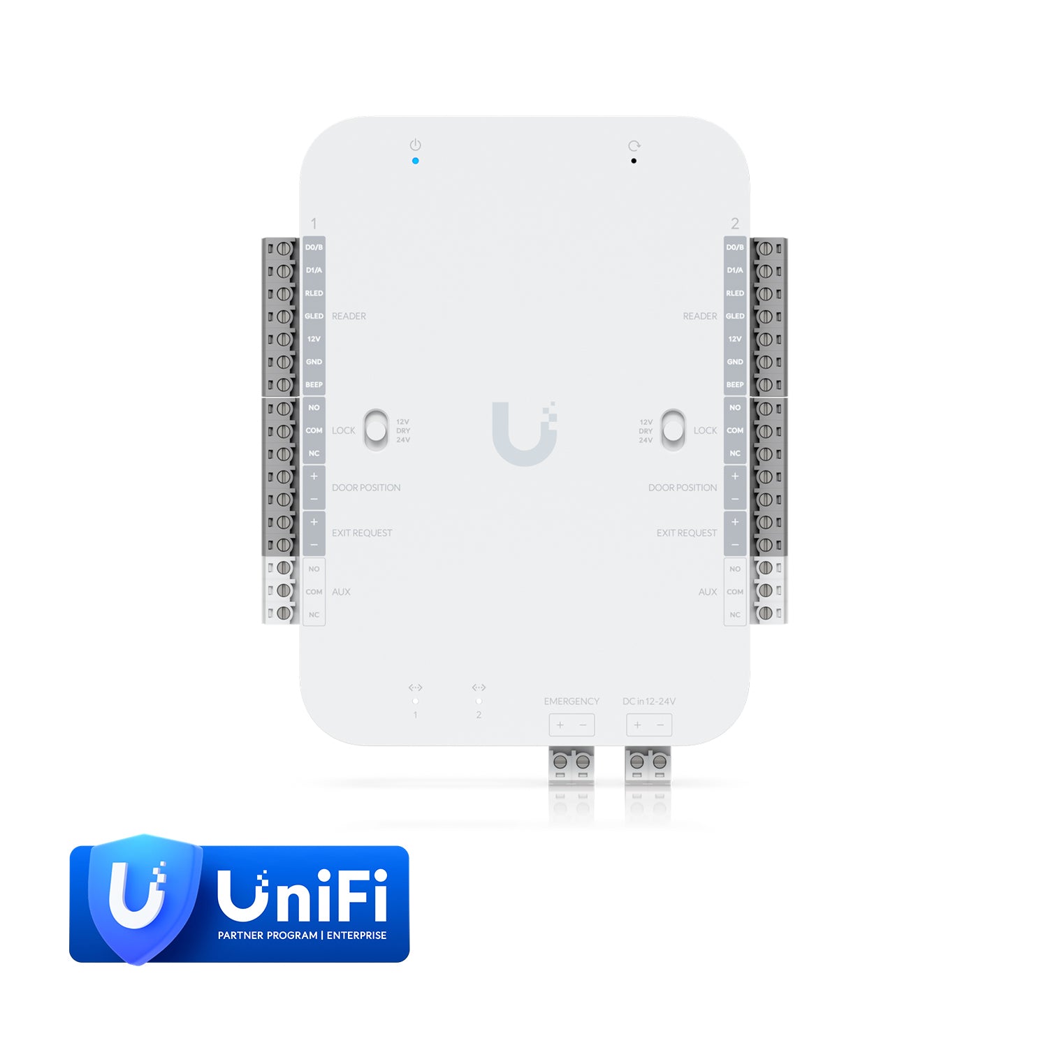 Ubiquiti Retrofit Hub, DC-powered Hub Supports Wiegand And OSDP Readers, Provides Entry And Exit Control For Up To Two Doors *Avail for Deal Reg*, UA-Retrofit-Hub-2