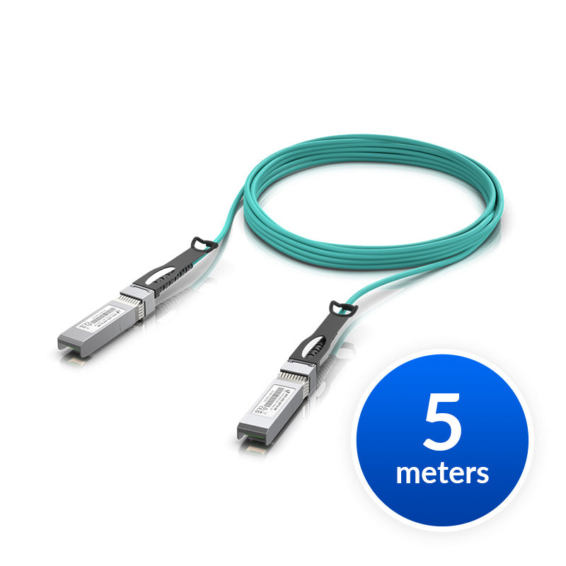 Ubiquiti 10 Gbps Long-Range DAC, 5m Length, Long-range SFP+ Direct Attach Cable w 10 Gbps Maximum Throughput Rate, UACC-AOC-SFP10-5M